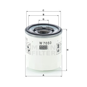 Фильтр масляный MANN-FILTER W 7050